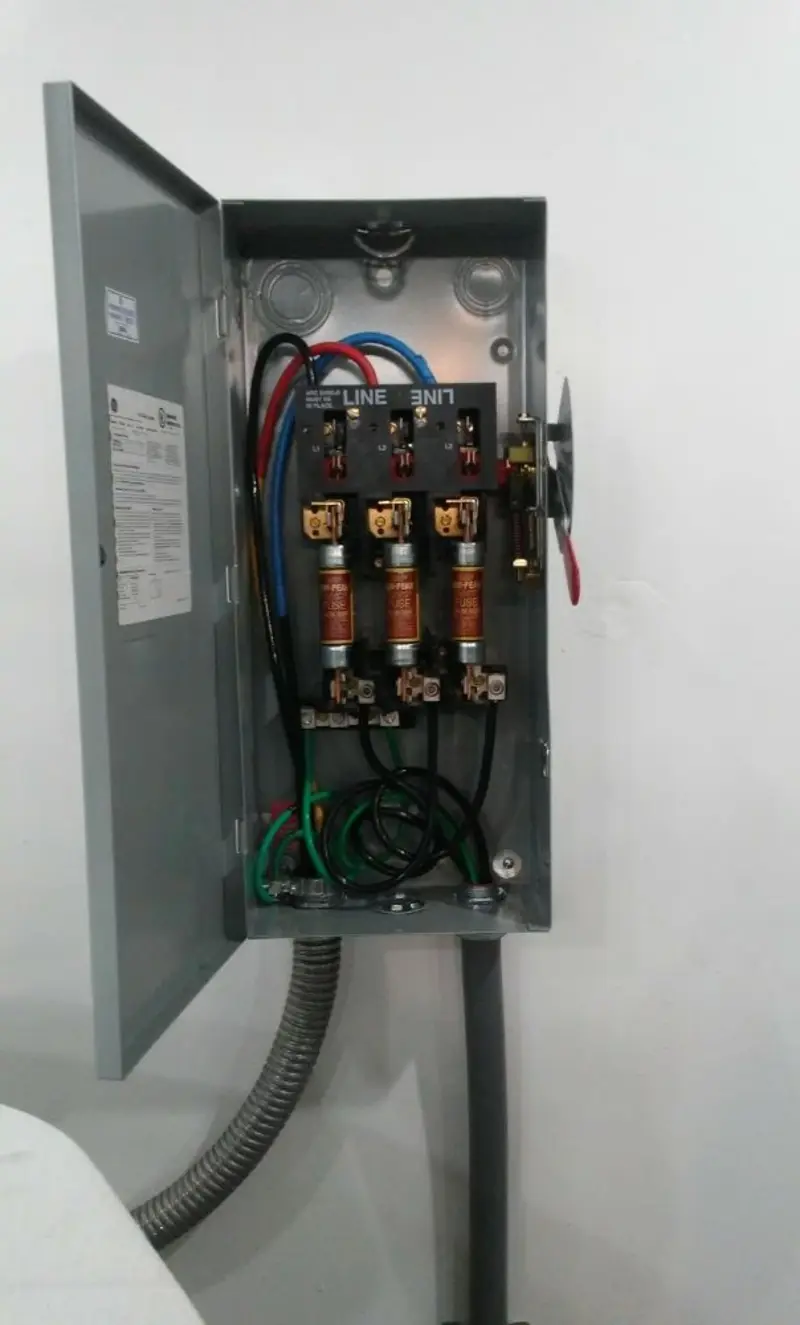Three-phase disconnect switch installed for Electrical Wiring & Rewiring in Lower Gwynedd